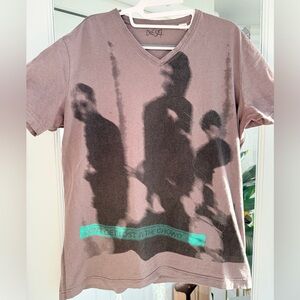 Diesel Grey/Brown T-Shirt with Teal Graphic
